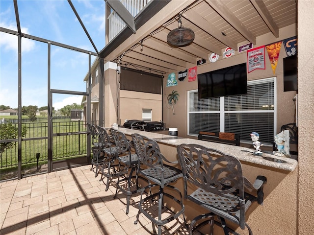 2454 Black Lake Blvd, Winter Garden, FL 34787 - view of patio / terrace featuring glass enclosure