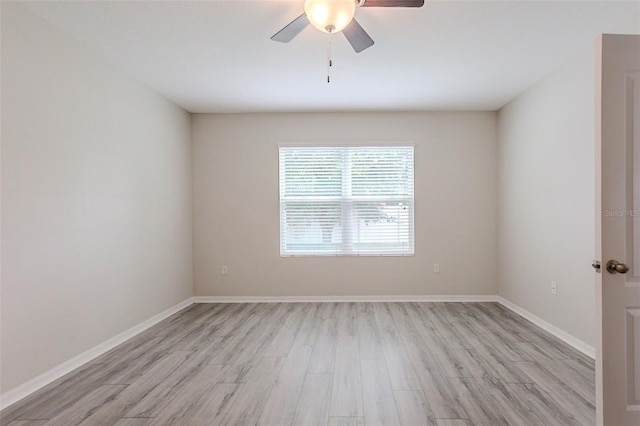 12104 Fawn Brindle St, Riverview, FL 33578 - spare room with a ceiling fan and light wood-style floors