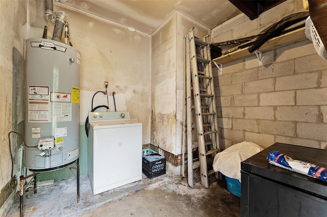 770 W Webster Ave, Winter Park, FL 32789 - unfinished below grade area featuring gas water heater and washer / clothes dryer