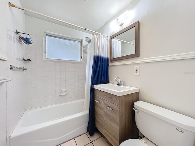 131 E 3rd Ct, Chuluota, FL 32766 - full bath with vanity, shower / bathtub combination with curtain, and tile patterned floors