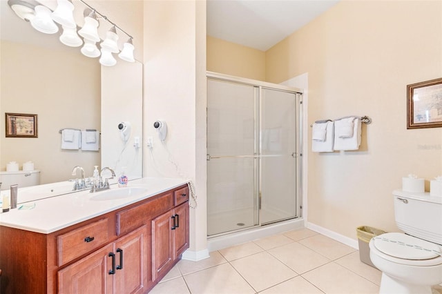 4024 Breakview Dr Unit 402, Orlando, FL 32819 - full bathroom with vanity, a shower stall, and tile patterned floors
