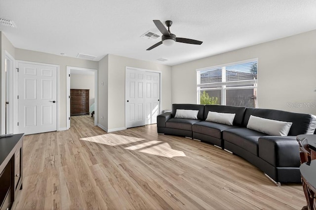30120 Hackney Loop, Mount Dora, FL 32757 - living room with light wood-style floors and a ceiling fan