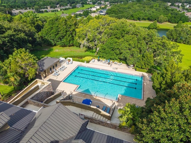 30120 Hackney Loop, Mount Dora, FL 32757 - community pool featuring a patio and view of scattered trees