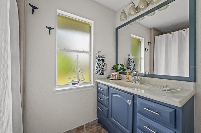 5949 Broken Bow Ln, Port Orange, FL 32127 - full bath featuring vanity and curtained shower
