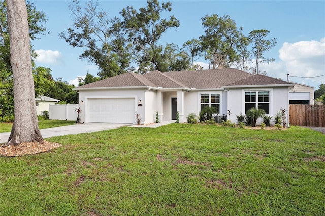 430 Baker Ave, Lake Helen, FL 32744 - single story home featuring a garage, stucco siding, driveway, and a shingled roof