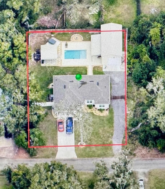 430 Baker Ave, Lake Helen, FL 32744 - view from above of property with property parcel outlined