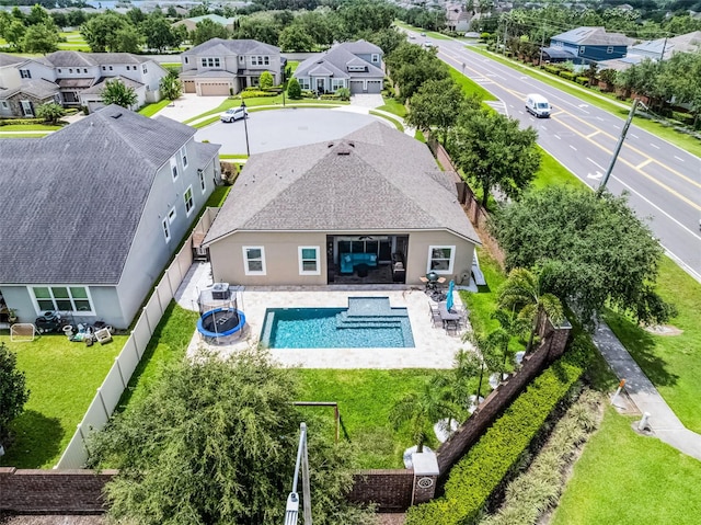 14903 Ellingsworth Ln, Winter Garden, FL 34787 - aerial view of residential area with a pool area