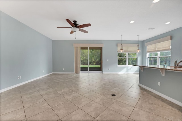 7540 Bishop Square Dr, Winter Garden, FL 34787 - unfurnished room featuring a ceiling fan, light tile patterned flooring, and recessed lighting