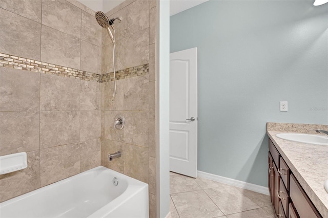7540 Bishop Square Dr, Winter Garden, FL 34787 - full bathroom with  shower combination, vanity, and tile patterned floors
