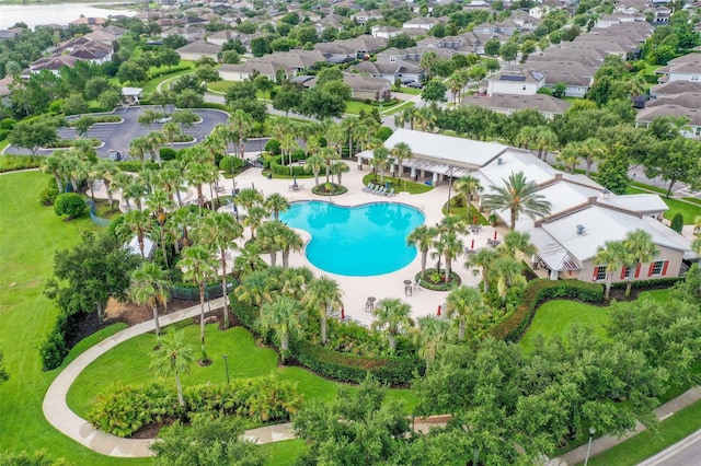 7540 Bishop Square Dr, Winter Garden, FL 34787 - aerial perspective of suburban area featuring a pool area