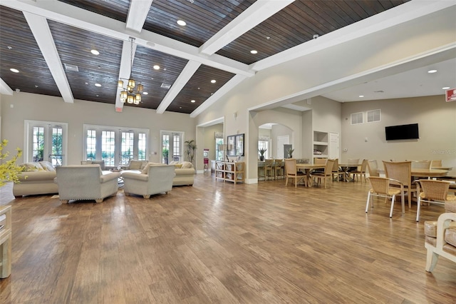 7540 Bishop Square Dr, Winter Garden, FL 34787 - building lobby featuring recessed lighting and wooden ceiling