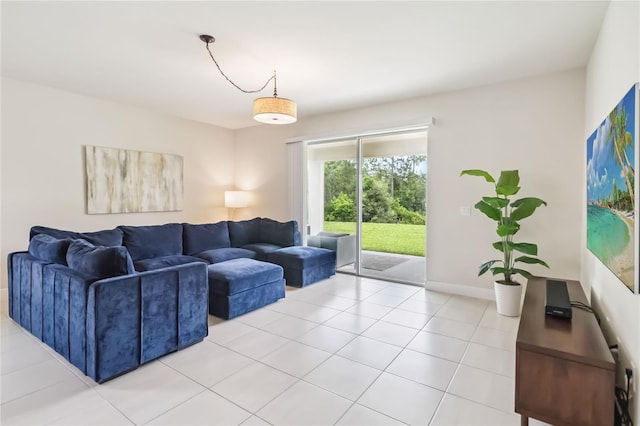 17461 Back Bay Ct, Clermont, FL 34714 - living room with light tile patterned floors and baseboards