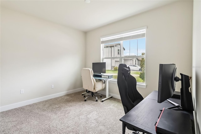 17461 Back Bay Ct, Clermont, FL 34714 - office area with baseboards and carpet floors