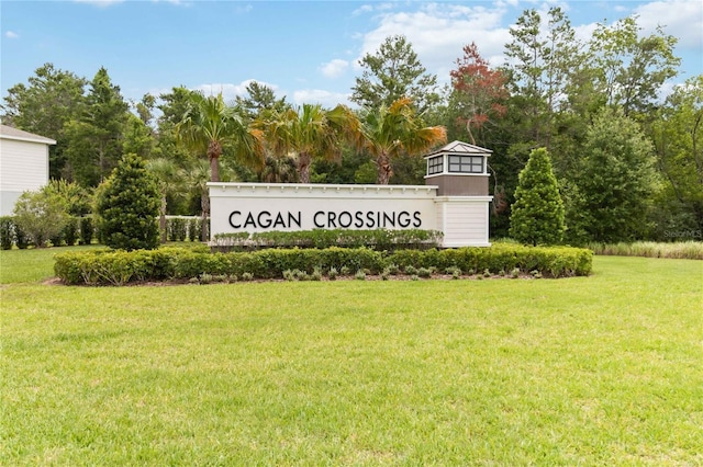 17461 Back Bay Ct, Clermont, FL 34714 - community / neighborhood sign featuring a lawn