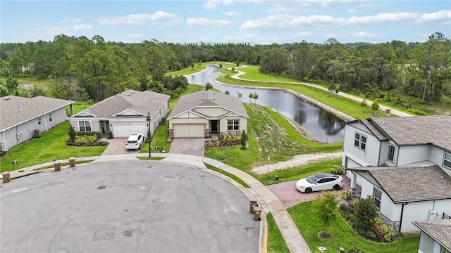17461 Back Bay Ct, Clermont, FL 34714 - aerial perspective of suburban area featuring a nearby body of water and a forest