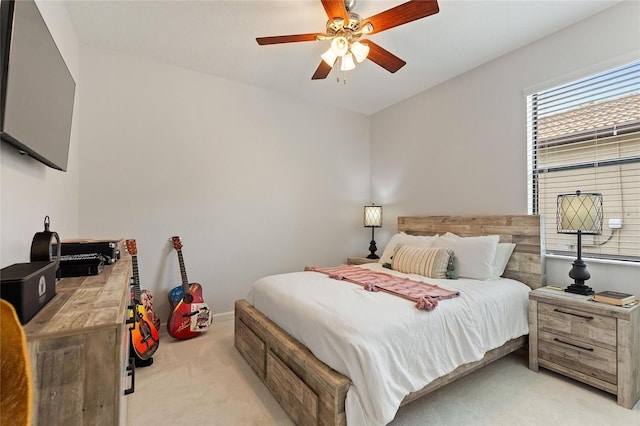 1406 Deuce Cir, Champions Gate, FL 33896 - bedroom with light carpet and a ceiling fan