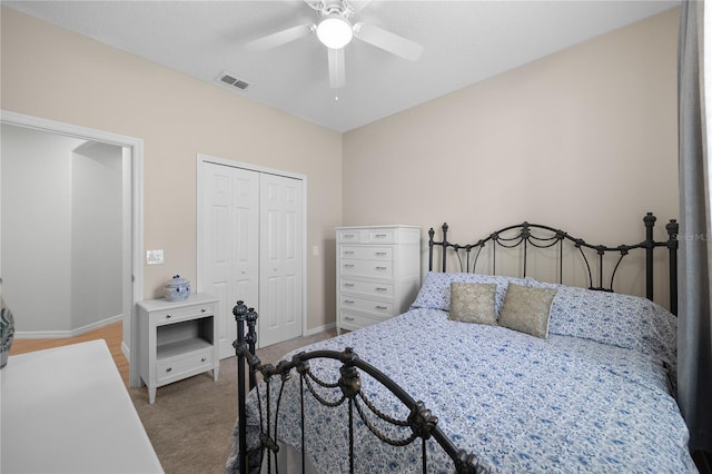 11222 Rapallo Ln, Windermere, FL 34786 - bedroom featuring a closet, ceiling fan, and carpet