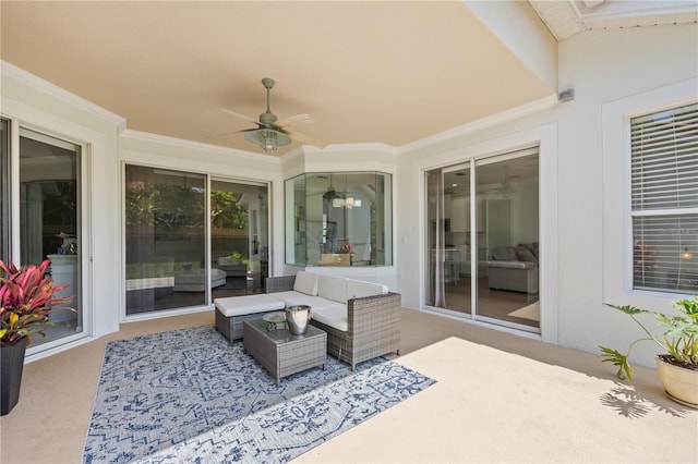 11222 Rapallo Ln, Windermere, FL 34786 - view of patio with a ceiling fan