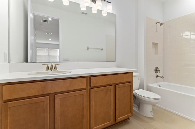 2604 Pinnacle, Clermont, FL 34711 - bathroom with vanity, tub / shower combination, and tile patterned flooring