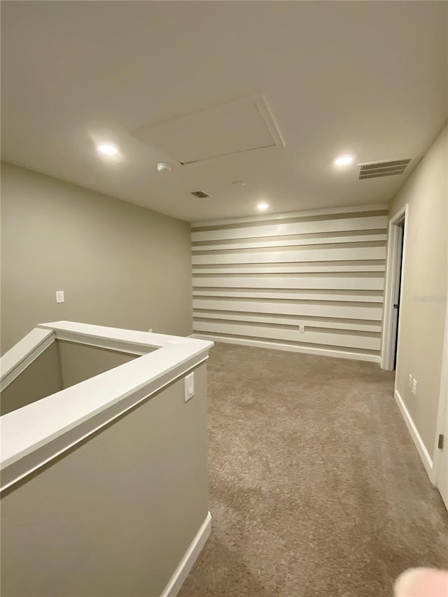 8512 Player Point Dr, Davenport, FL 33896 - below grade area featuring recessed lighting and carpet floors