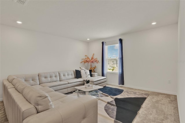 2912 Sanctuary Dr, Clermont, FL 34714 - carpeted living room with recessed lighting and baseboards