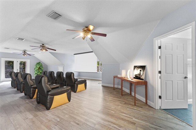 32 Allenwood Look, Ormond Beach, FL 32174 - additional living space with ceiling fan, wood finished floors, lofted ceiling, and healthy amount of natural light