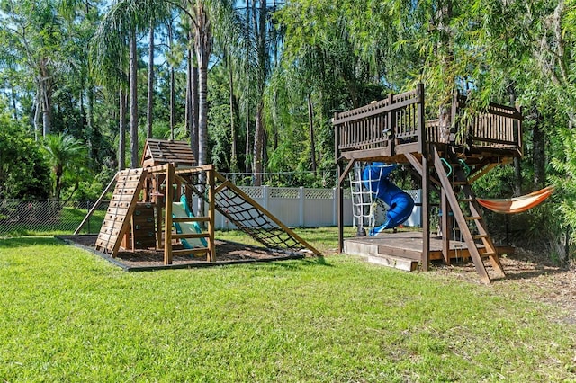 32 Allenwood Look, Ormond Beach, FL 32174 - view of jungle gym with a fenced backyard