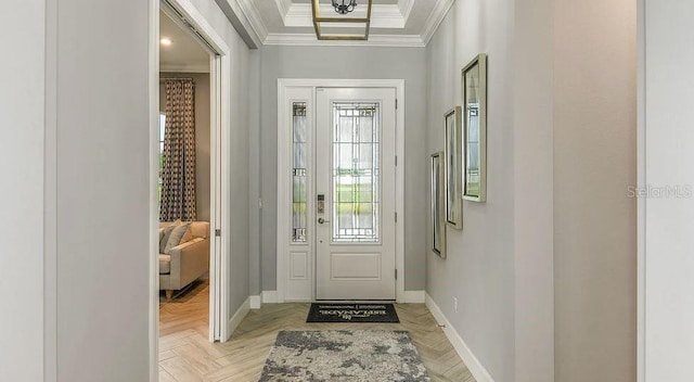 858 Arbor Green Trl, Saint Cloud, FL 34771 - entryway with ornamental molding and baseboards