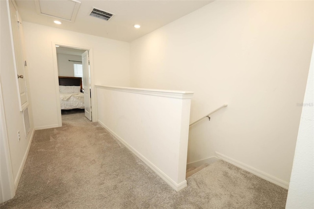 2326 Carrabelle Way, Sanford, FL 32771 - hallway with an upstairs landing, carpet floors, and recessed lighting