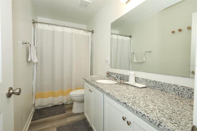 2326 Carrabelle Way, Sanford, FL 32771 - bathroom with vanity, wood finished floors, and curtained shower