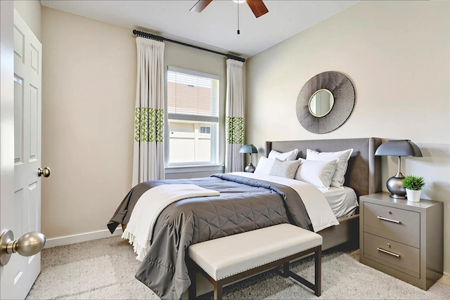 480 Kestrel Dr, Groveland, FL 34736 - bedroom featuring light carpet and ceiling fan