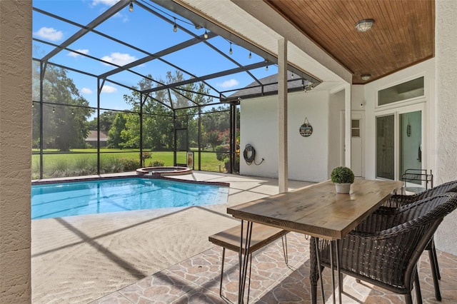 5141 Autumn Ridge Ln, Windermere, FL 34786 - view of pool with a patio, a pool with connected hot tub, and a lanai