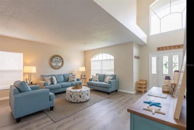 365 Aylesbury Ct, Kissimmee, FL 34758 - living area featuring wood finished floors and a textured ceiling