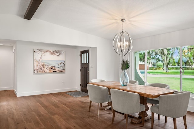 91 Minnehaha Cir, Maitland, FL 32751 - dining area with a chandelier and wood finished floors