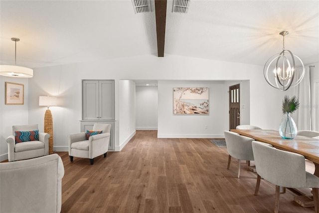 91 Minnehaha Cir, Maitland, FL 32751 - dining area with a chandelier and wood finished floors