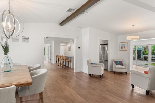 91 Minnehaha Cir, Maitland, FL 32751 - dining room with a chandelier and wood finished floors