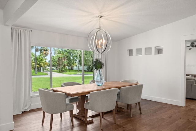 91 Minnehaha Cir, Maitland, FL 32751 - dining room with a chandelier and wood finished floors