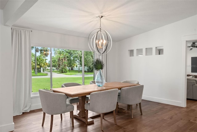 91 Minnehaha Cir, Maitland, FL 32751 - dining area with a chandelier and wood finished floors