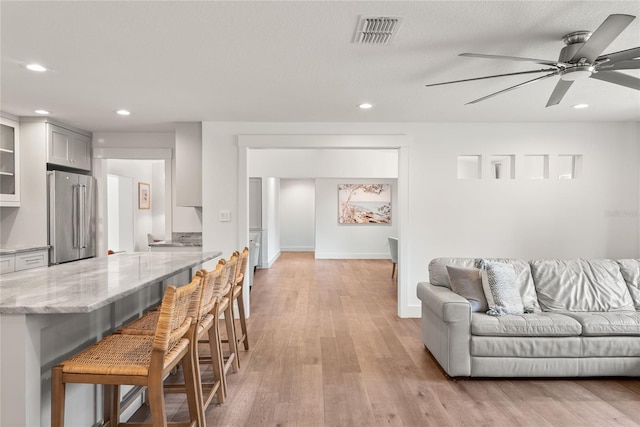 91 Minnehaha Cir, Maitland, FL 32751 - living area with recessed lighting, ceiling fan, and light wood finished floors