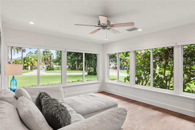 91 Minnehaha Cir, Maitland, FL 32751 - sunroom / solarium featuring healthy amount of natural light, wood finished floors, and recessed lighting