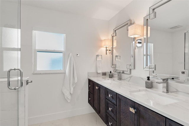 91 Minnehaha Cir, Maitland, FL 32751 - bathroom with double vanity and a shower stall
