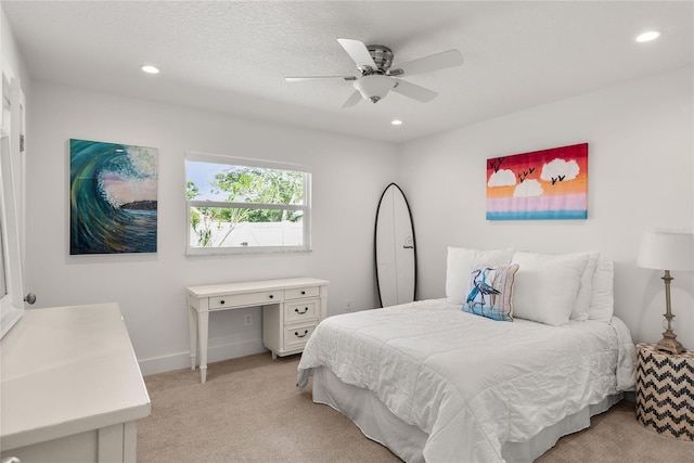 91 Minnehaha Cir, Maitland, FL 32751 - bedroom featuring light colored carpet, recessed lighting, and ceiling fan