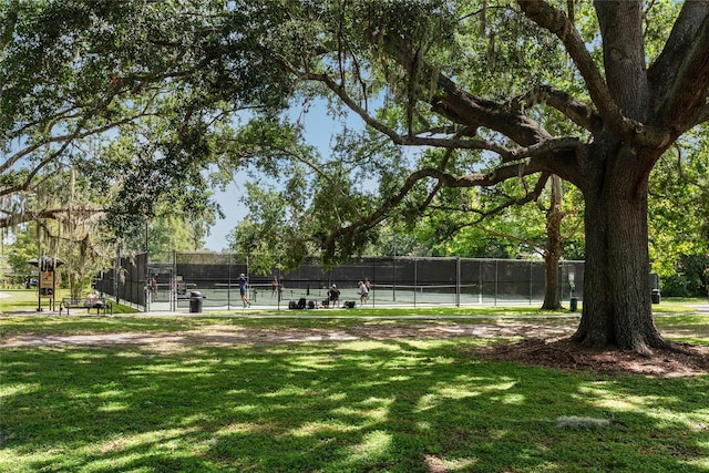 91 Minnehaha Cir, Maitland, FL 32751 - view of yard featuring a tennis court