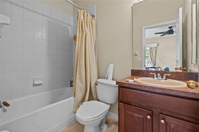 8804 Warwick Shore Xing Unit X, Orlando, FL 32829 - bathroom with shower / bath combo, vanity, and tile patterned flooring