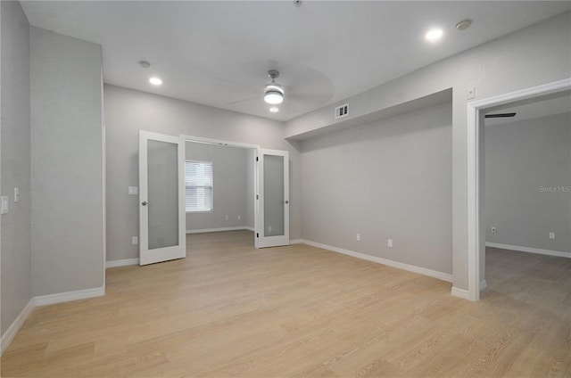 826 Camargo Way Unit 201, Altamonte Springs, FL 32714 - unfurnished bedroom with light wood-style floors, ceiling fan, and recessed lighting
