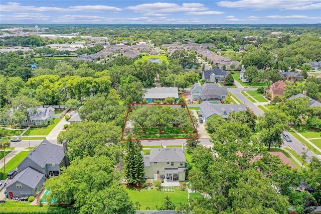 403 Courtlea Creek Dr, Winter Garden, FL 34787 - aerial perspective of suburban area featuring property parcel outlined