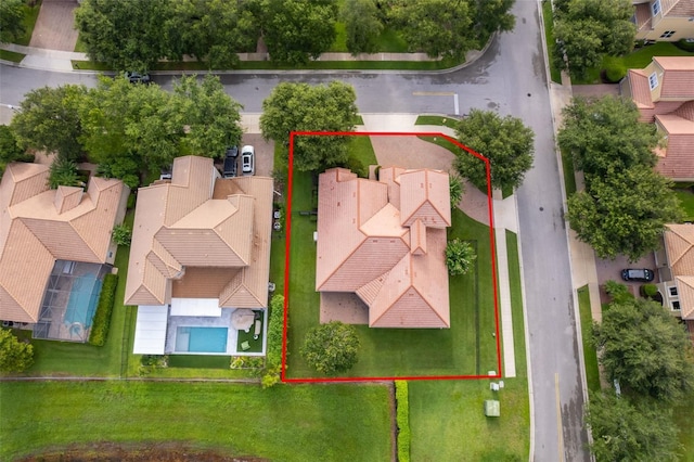 2258 Rickover Pl, Winter Garden, FL 34787 - aerial view of property and surrounding area featuring property boundaries highlighted