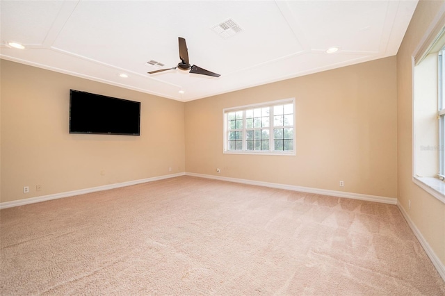 2258 Rickover Pl, Winter Garden, FL 34787 - spare room featuring a ceiling fan, light colored carpet, and recessed lighting