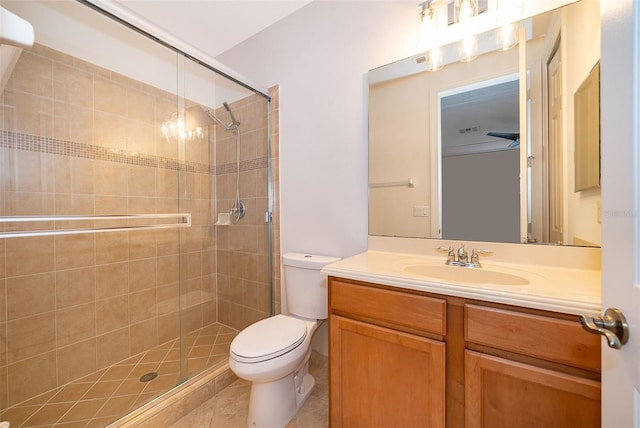 2258 Rickover Pl, Winter Garden, FL 34787 - bathroom featuring vanity, a shower stall, and tile patterned floors