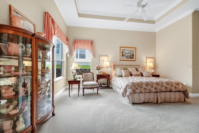 785 Hawks Blf, Clermont, FL 34711 - carpeted bedroom featuring ornamental molding and ceiling fan